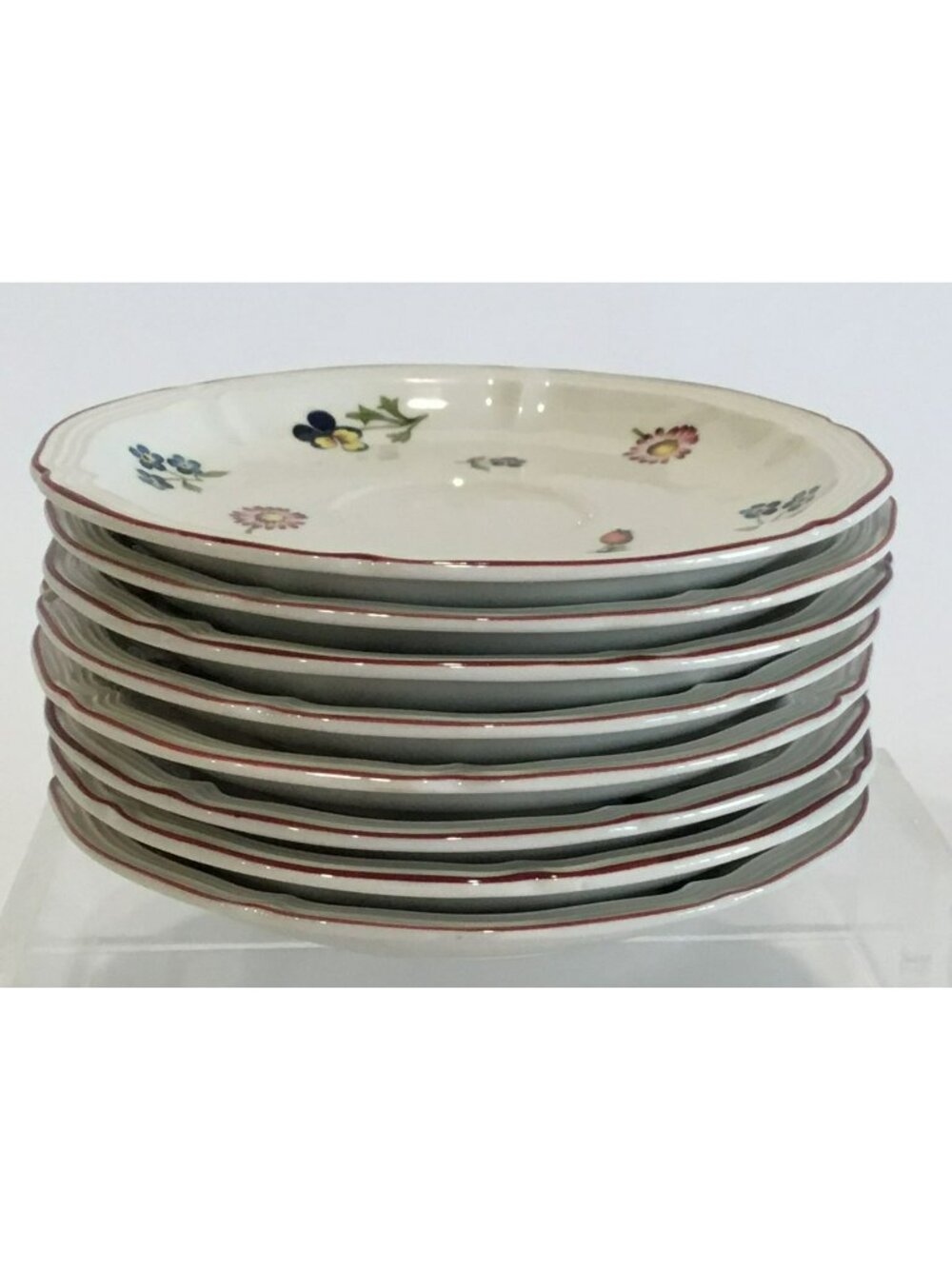 Villeroy & Boch Petite Fleur Tea Cup Saucers - Set of 8